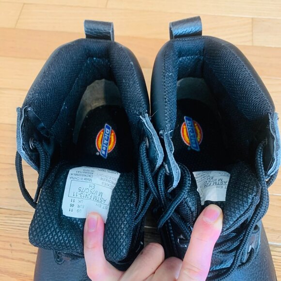 BRAND NEW MENS DICKIES BLACK LEATHER WATERPROOF SHOES SAFETY STEEL TOE CAP BOOTS - Picture 9 of 9